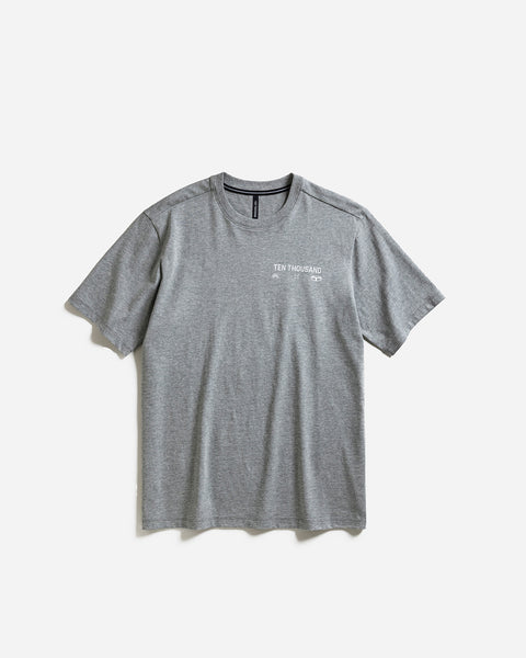 Core Tee showcase | variant:medium-heather-grey-graphic