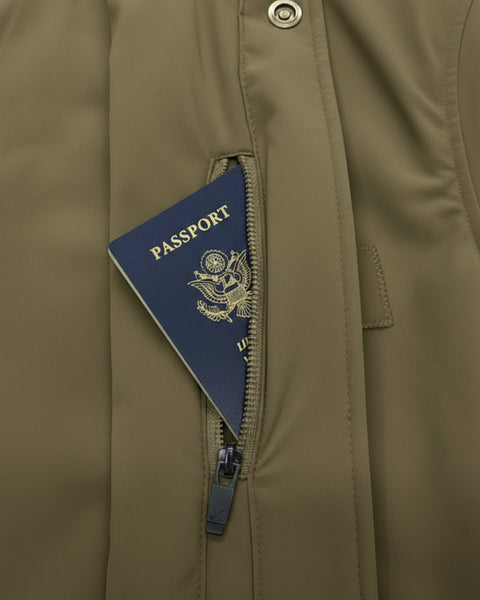 CØ14 Insulated Coaches Jacket showcase | variant:dark olive