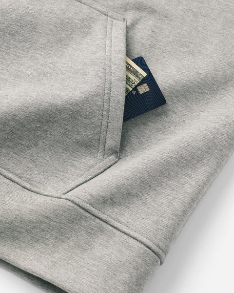 Heavyweight Core Hoodie showcase | variant:medium heather grey