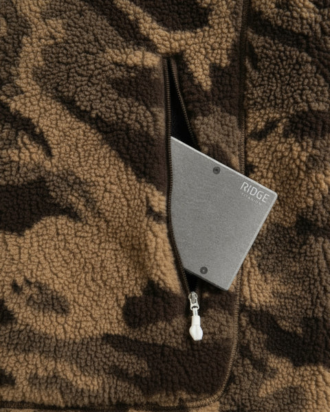 CØ Camp Sherpa Jacket showcase | variant:brown-camo