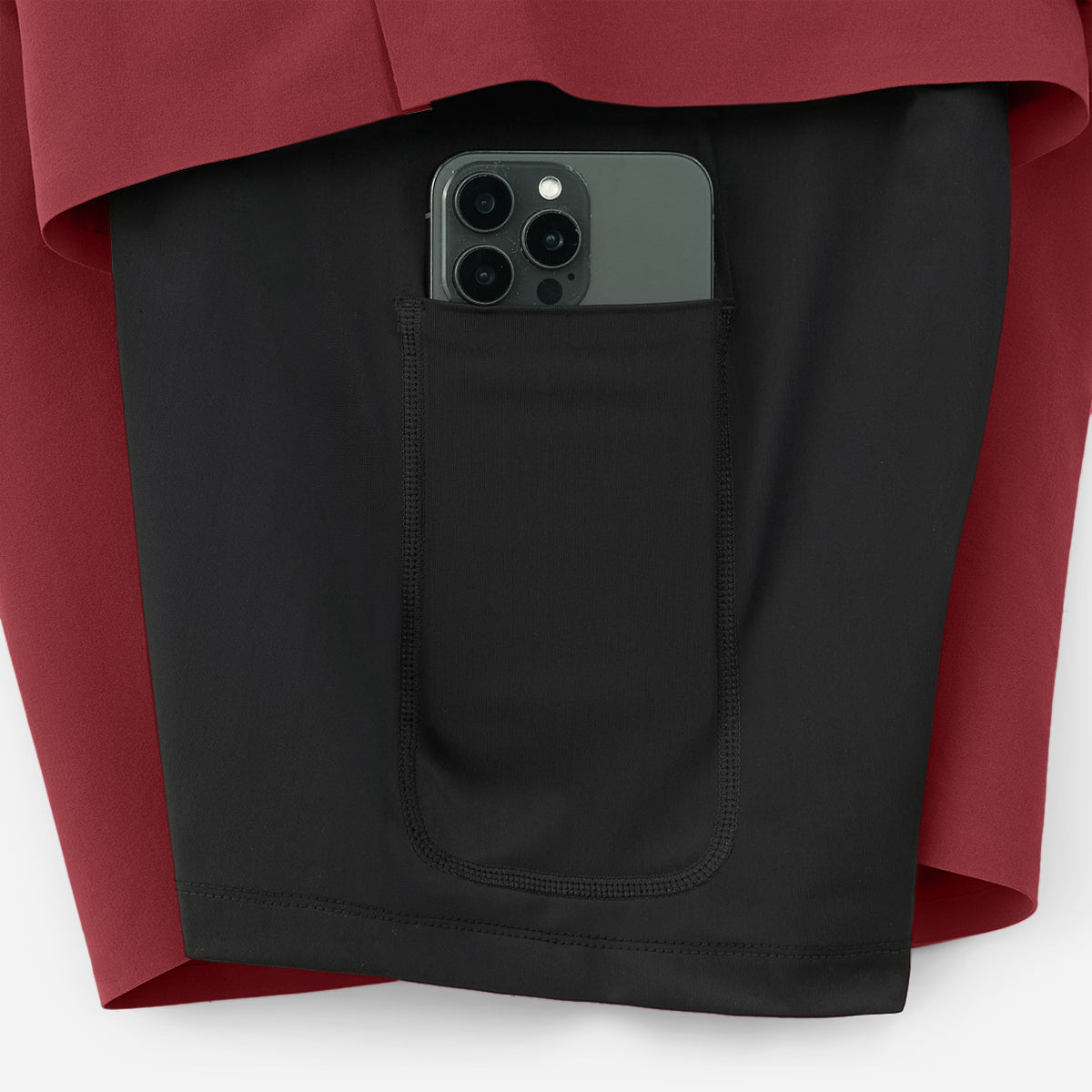 Interval Short (Liner) - Brick Red