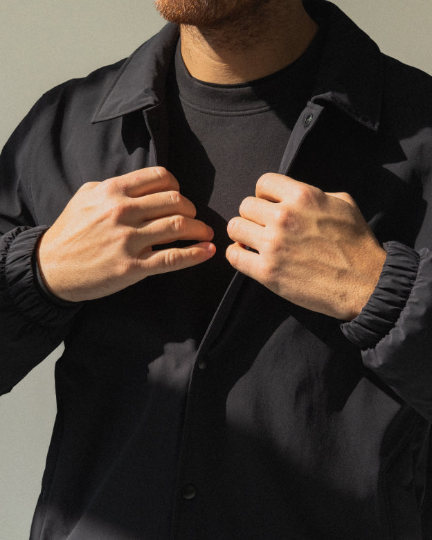 ennoy coach jacket　L ENNOY PADDED NYLON COACH JACKET（NAVY)L