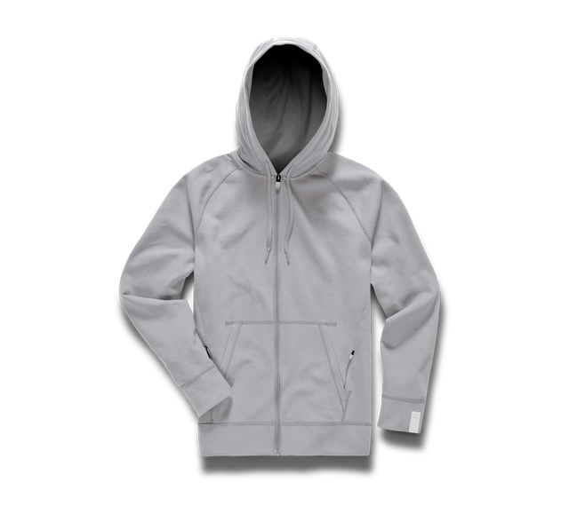 Midweight Tech Hoodie (Full Zip) - Light Grey/Full Zip