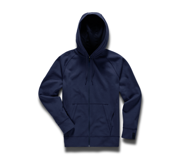 Midweight Tech Hoodie (Full Zip) - Navy/Full Zip