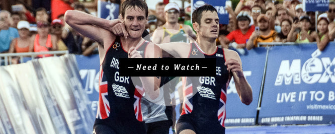 Alistair Brownlee helping brother Jonny finish his triathlon sacrificing his chance of winning.